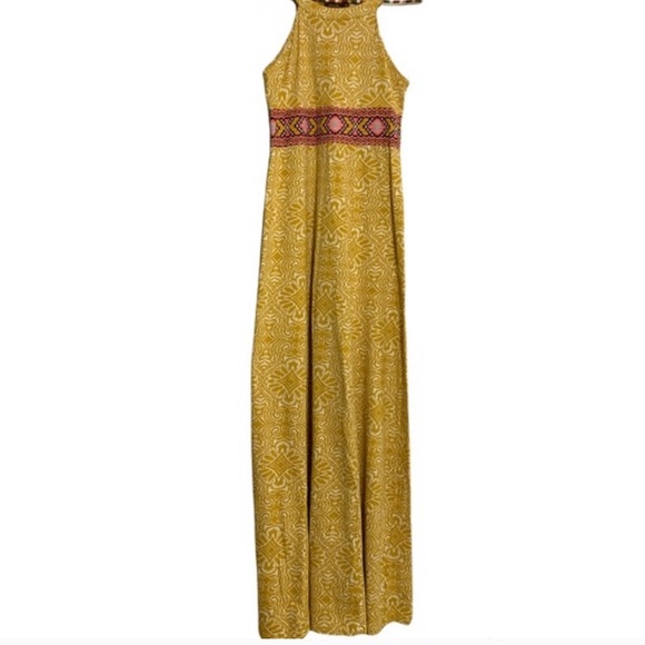 Prana Skye Marigold Sleeveless Maxi Dress Size XL - Picture 2 of 7